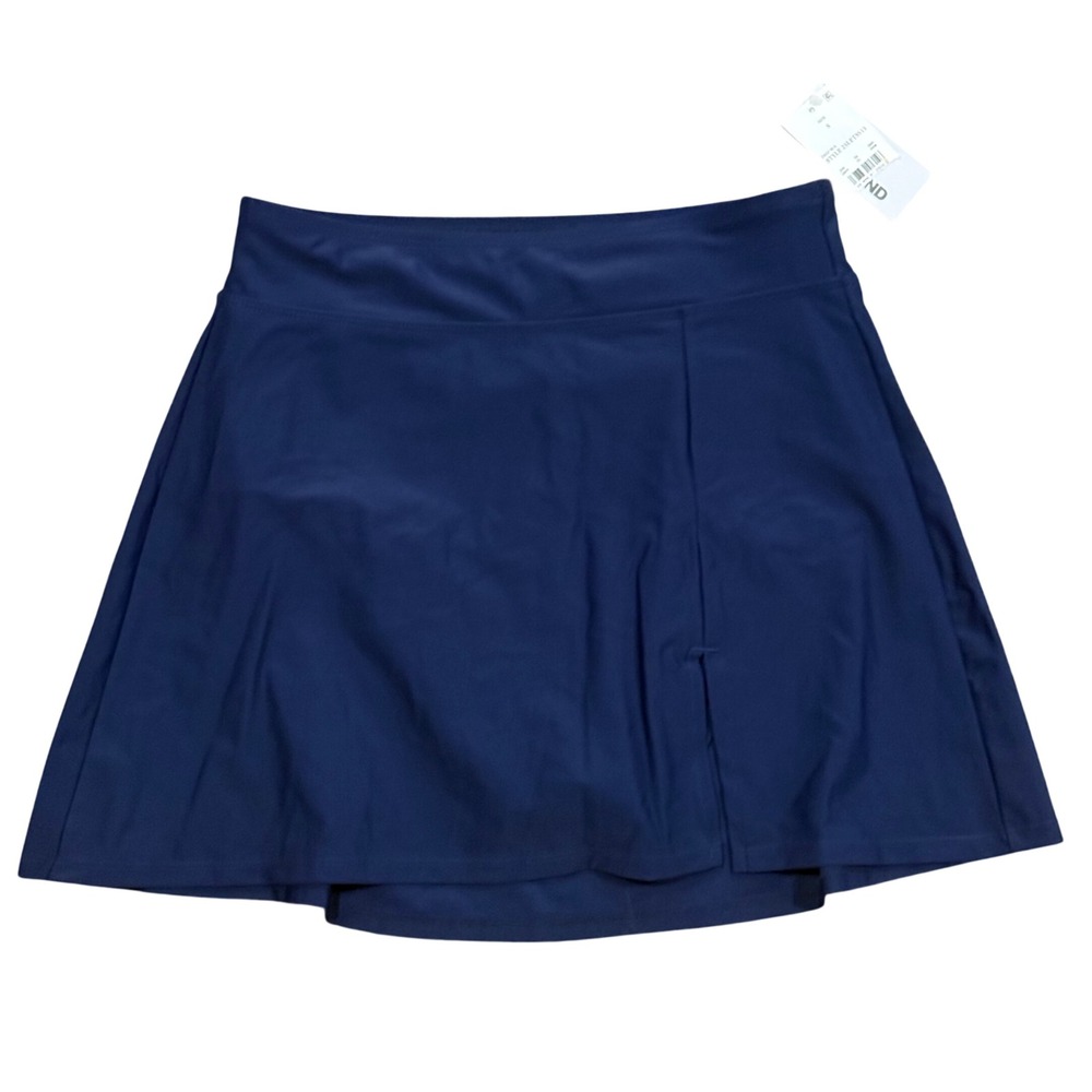Lands End Navy Blue Swim Skirt with Built-in Panty UPF 50 Size S NWT